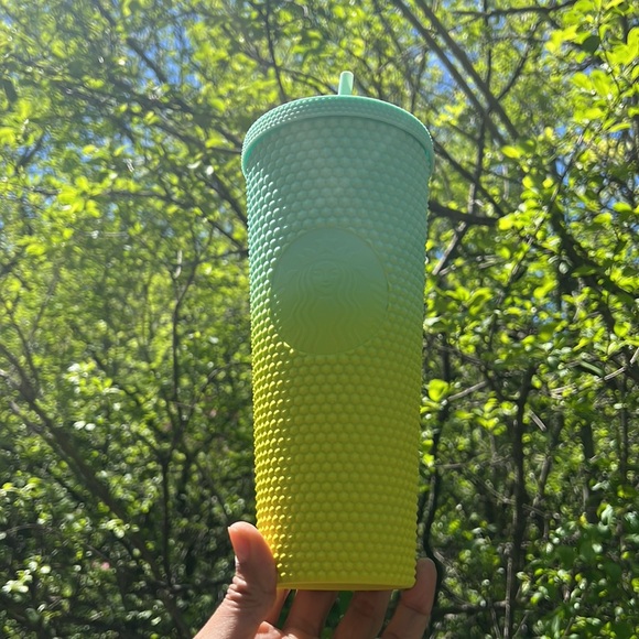 Starbucks Taiwan Yellow Green Matt Studded - Picture 3 of 3